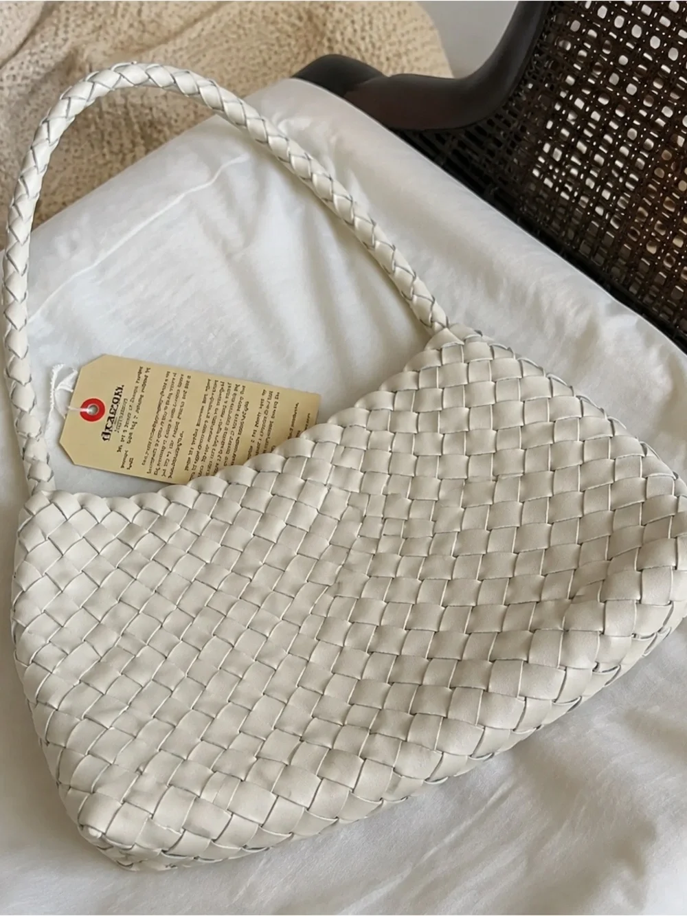 Dragon Diffusion Cream Woven Shoulder Laptop Bag